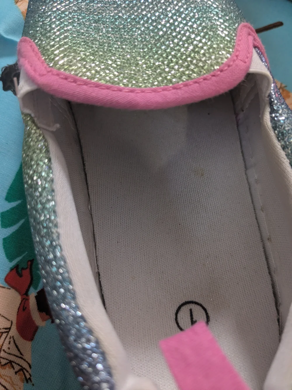 Girls' Glitter Slip-On Sneakers — Rainbow Pink Accent